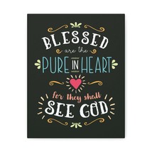  Pure In Heart Matthew 5:8 Dark Christian Wall Art Bible Verse P - £60.74 GBP+