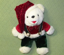 2002 Snowflake Friends 14&quot; Teddy Bear Boy Christmas Plush Stuffed Animal Dandee - £12.54 GBP