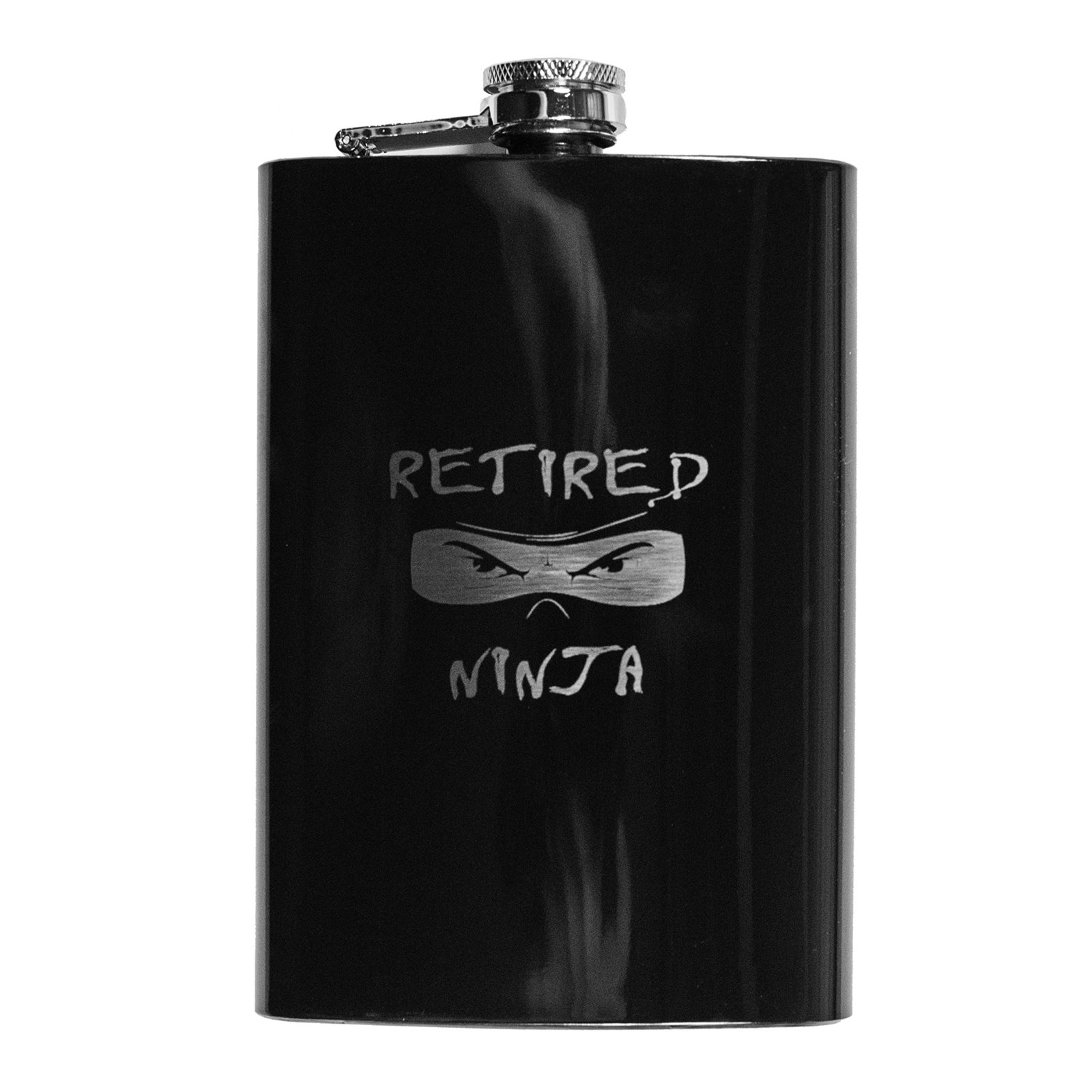 8oz BLACK Retired Ninja Flask L1 - £17.18 GBP