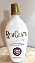 Real Rum Chata Brand White 2016 World Series Chicago Cubs Empty Bottle - £27.22 GBP