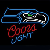 New Coors Light Seattle Seahawks NFL Beer Neon Sign 24&quot;x20&quot; - £199.83 GBP