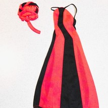 Vintage 1977 Barbie Red &amp; Black Gown With Matching Turban # 9967 Costume... - $334.49 MXN