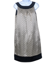 London Times Black &amp; Gold Shimmery Shift Dress Size 4 - £18.67 GBP