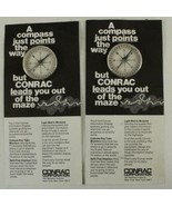 Vintage CONRAC CORPORATION Advertising Paper 2PC Lot Directional COMPASS... - £20.20 GBP