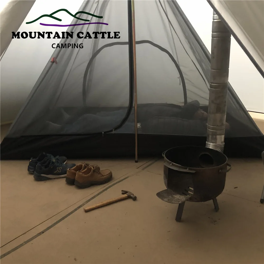 Outdoor Summer Mesh Tent Ultralight Backpacking Travel Tourist Tent Rodless - £67.92 GBP