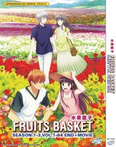 DVD Anime Fruits Basket Season 1-3 (Volume.1-64 End + Movie) English Dubbed - £64.42 GBP