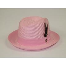 Men Bruno Capelo Summer Spring Soft Straw Style Hat Godfather GF210 Pink image 3