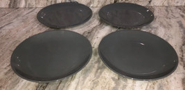 Royal Norfolk 10 1/2&quot; Dinner Plates Set Of 4 Gray Dish/Microwave Safe-NE... - $49.38