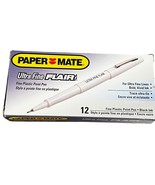 Paper Mate Ultra Fine Flair Black Ink Fine Plastic Point Pen For Precise... - $7.68