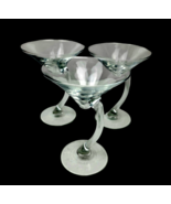 Libbey Bravura Clear Martini Glasses Swerve Curved Offset Stem Cocktail ... - £16.51 GBP