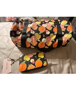NWT JUICY COUTURE BLACK CITRUS FORBIDDEN FRUIT WEEKEND DUFFLE BAG &amp; WALL... - €136,69 EUR
