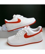 Nike Air Force 1 &#39;07 Men&#39;s Shoes FJ4146-106 White/White/Dragon Red Size 13 - £89.27 GBP