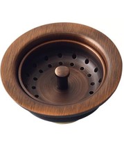 Kitchen Sink Strainer Drain 3.5 in. Post Styled Basket Antique Copper Sinkology - £25.37 GBP
