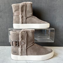 UGG Aika Ankle Boot Mole Brown Suede Leather UGGpure Wool Lining-Women&#39;s... - $75.95