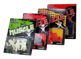 NEW 4-pks Super 7 Iron Maiden M.U.S.C.L.E. Mini-Figures Glow Clear muscle EDDIE - £29.54 GBP