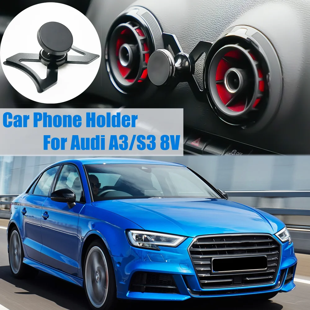 For Audi A3 S3 RS3 8V 2013+ Car Phone Holder Bracket Air Vent Mount Magnetic - £18.96 GBP