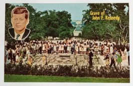 Grave of President John F Kennedy JFK Arlington Virginia VA UNP Postcard c1960s - £3.92 GBP