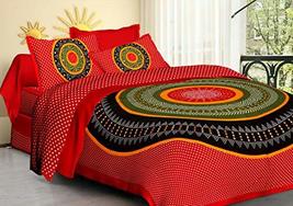 Traditional Jaipur Cotton Colorful Mandala Double Sided Print Duvet Cover, India - £33.55 GBP