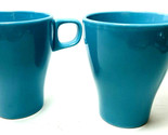  IKEA Fargrit Stacking Coffee Tea Mug Teal Blue Set of 2 - £15.48 GBP