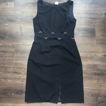 Black a-lined Sleeveless Knee Length Mini Split Dress Size 12 - £6.13 GBP