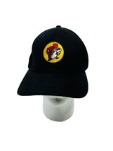 Buc-ee&#39;s Beaver Black Mesh Trucker Fitted Hat Cap Proflex Size S/M Bucees - £7.77 GBP
