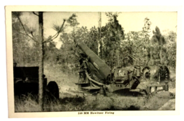 POSTCARD RPPC WW2 PHOTO 240 MM HOWITZER, NO POSTMARK, WRITING W/YEAR 1945 - £7.73 GBP