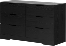 South Shore Holland 6-Drawer Double Dresser, Black Oak - £236.48 GBP