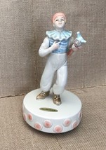 Vintage Otagiri Hand Painted Jester Bring In The Clowns Rotating Music Box - $11.88
