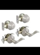 New Defiant Naples Satin Nickel Single Cylinder Project Pack Door Lever Set - $39.59