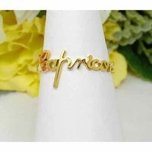 Capricorn Zodiac Scripted Stacking Layering Ring - £11.87 GBP