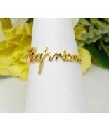 Capricorn Zodiac Scripted Stacking Layering Ring - £11.73 GBP