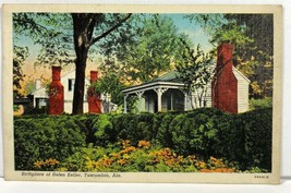 Linen Postcard, Birthplace of Helen Keller, Tuscumbia, Alabama PC 1940 S... - £7.46 GBP
