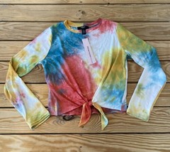 Aqua Girls NWT $38 Girl’s Tie Dye knotted Top Size L Blue Pink C11 - $18.71