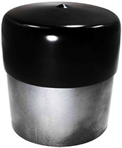 1 Black Cap 3&quot; diameter X 2&quot; tall rOund sHiNy Vinyl pipe flexible cover ... - $19.02