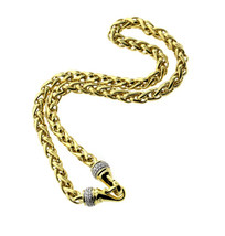 David Yurman Wheat Gold Chain With Diamonds - £5,413.47 GBP