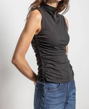 Lilla P Shirred Mock Neck Tank Black - $51.48+