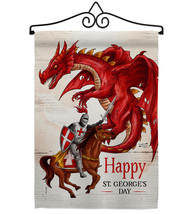 St. George&#39;S Day Garden Flag Set Fantasy 13 X18.5 Double-Sided House Banner - £21.90 GBP