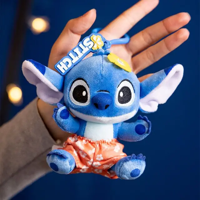 Disney Toy Story Stitch Kawaii Plush Doll Cartoon Stuffed Anime Keychain Pendant - £5.49 GBP