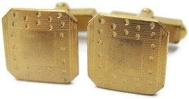 Small Etched Square Cuff Links Signed Swank 1/20 12K Gold Filled Cufflinks Vtg - £70.19 GBP