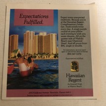 1980s Hawaiian Regent Waikiki Beach Hawaii Vintage Print Ad pa11 - $7.91