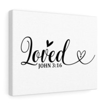   Loved Heart John 3:16 Bible Verse Canvas Christian Wall Art Re - £61.07 GBP+