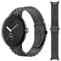 Miimall Compatible for Google Pixel Watch Bands Metal, No Gap Stainless Steel Me - £25.57 GBP