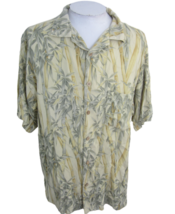 Jamaica Jaxx Men vtg Hawaiian camp shirt XL pit to pit 25 luau tropical bamboo - £19.35 GBP