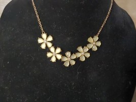 Daisy Fuax Gemstone Yellowish Green Chunky Necklace - $16.70