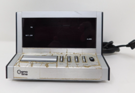 Silver Cosmo Time E509 Digital Alarm Clock Vintage Retro 80s TESTED - £9.77 GBP