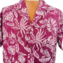 Kalani Designs Hawaiian Aloha Shirt XL Made in Hawaii Leaves Tropical Reverse - £39.37 GBP