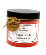 Cranberry Apple Sugar Scrub Exfoliating Body Scrub handmade gift for her bath - €9,55 EUR