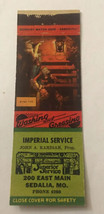 Vintage Matchbook Cover Matchcover Imperial Service Sedalia MO - £2.50 GBP