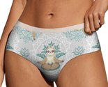 Floral Lovely Sloth Panties for Women Lace Briefs Soft Ladies Hipster Un... - $13.99