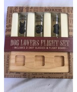 Dog Lovers Shot Glasses + Flight Board  Bull Dog Labrador Shepperd Great... - £25.54 GBP